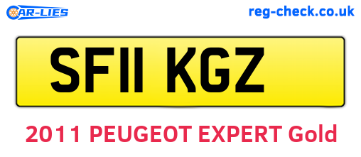 SF11KGZ are the vehicle registration plates.