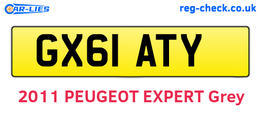GX61ATY are the vehicle registration plates.
