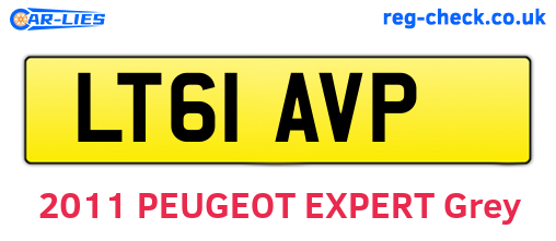 LT61AVP are the vehicle registration plates.