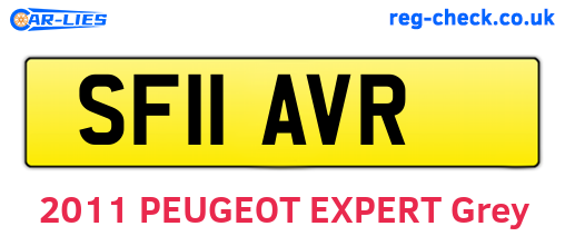 SF11AVR are the vehicle registration plates.