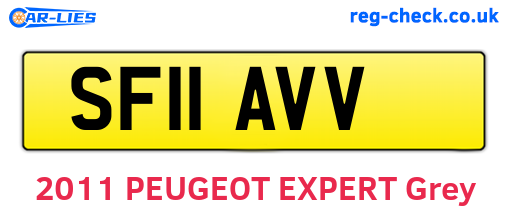 SF11AVV are the vehicle registration plates.