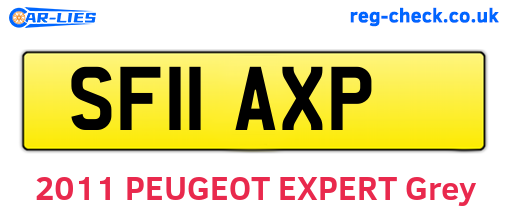 SF11AXP are the vehicle registration plates.