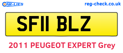 SF11BLZ are the vehicle registration plates.