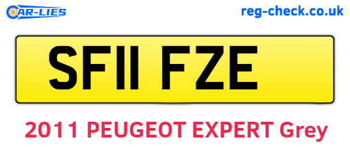 SF11FZE are the vehicle registration plates.