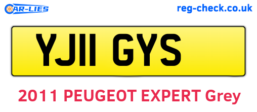 YJ11GYS are the vehicle registration plates.