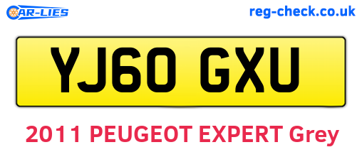 YJ60GXU are the vehicle registration plates.