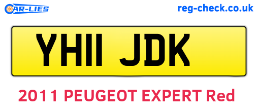 YH11JDK are the vehicle registration plates.
