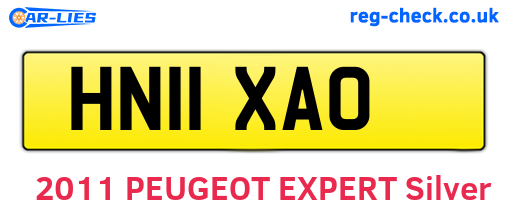 HN11XAO are the vehicle registration plates.