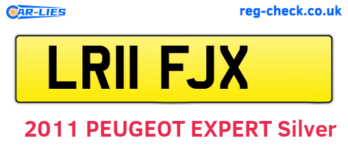 LR11FJX are the vehicle registration plates.