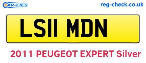 LS11MDN are the vehicle registration plates.