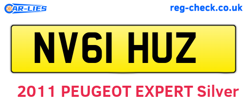 NV61HUZ are the vehicle registration plates.