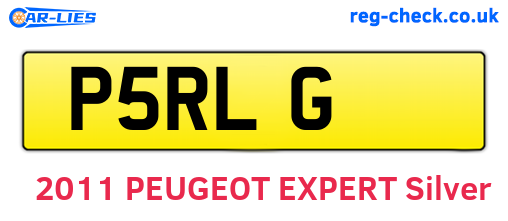 P5RLG are the vehicle registration plates.