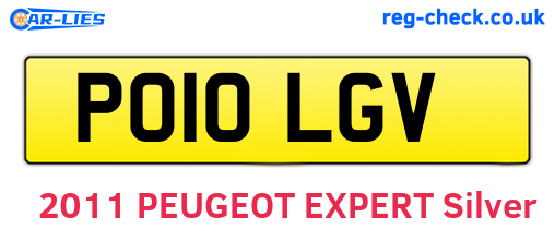 PO10LGV are the vehicle registration plates.