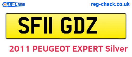 SF11GDZ are the vehicle registration plates.