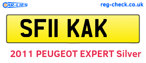 SF11KAK are the vehicle registration plates.