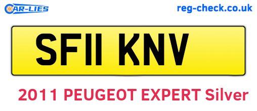 SF11KNV are the vehicle registration plates.