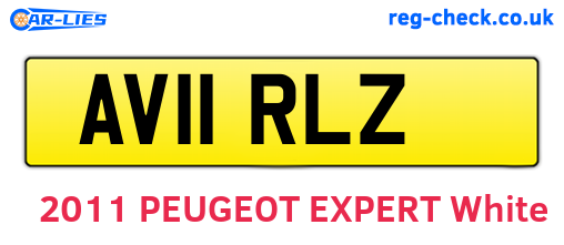AV11RLZ are the vehicle registration plates.