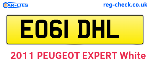 EO61DHL are the vehicle registration plates.
