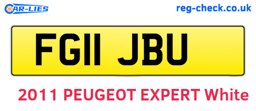 FG11JBU are the vehicle registration plates.