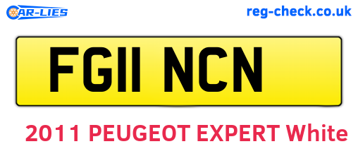 FG11NCN are the vehicle registration plates.