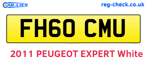 FH60CMU are the vehicle registration plates.