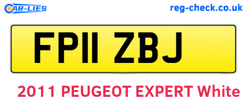 FP11ZBJ are the vehicle registration plates.