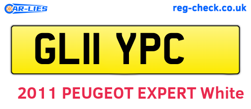 GL11YPC are the vehicle registration plates.