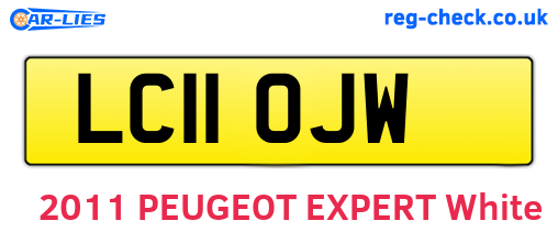 LC11OJW are the vehicle registration plates.