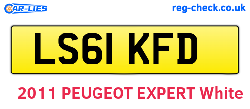 LS61KFD are the vehicle registration plates.