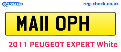 MA11OPH are the vehicle registration plates.