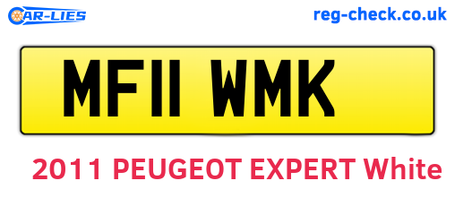 MF11WMK are the vehicle registration plates.