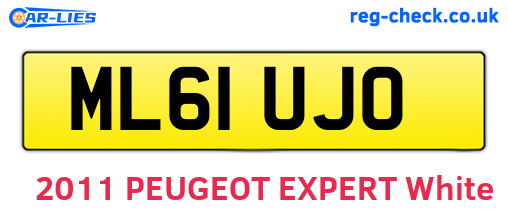 ML61UJO are the vehicle registration plates.
