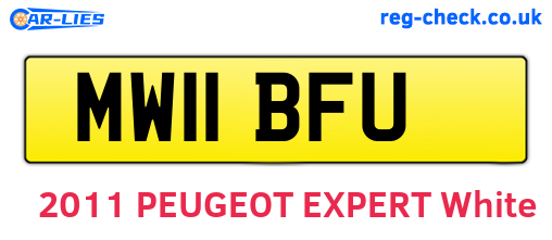 MW11BFU are the vehicle registration plates.