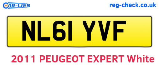 NL61YVF are the vehicle registration plates.