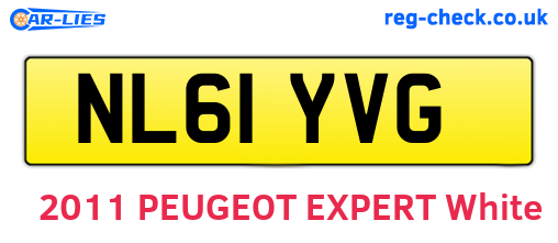 NL61YVG are the vehicle registration plates.