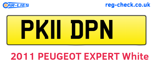 PK11DPN are the vehicle registration plates.