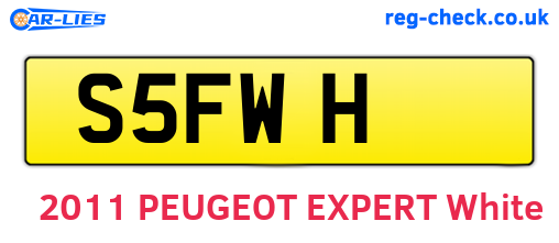 S5FWH are the vehicle registration plates.