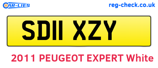 SD11XZY are the vehicle registration plates.