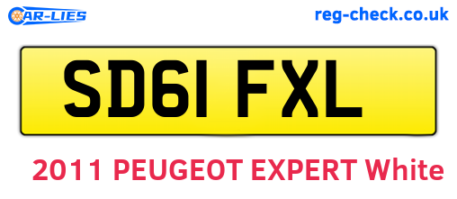 SD61FXL are the vehicle registration plates.