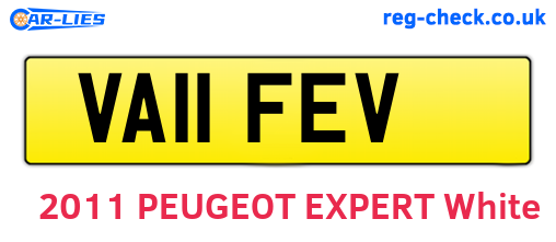 VA11FEV are the vehicle registration plates.