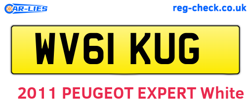 WV61KUG are the vehicle registration plates.