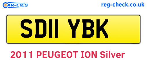 SD11YBK are the vehicle registration plates.