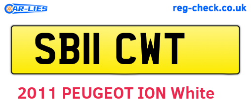 SB11CWT are the vehicle registration plates.