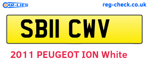 SB11CWV are the vehicle registration plates.
