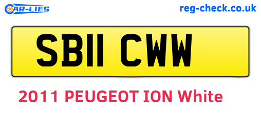 SB11CWW are the vehicle registration plates.