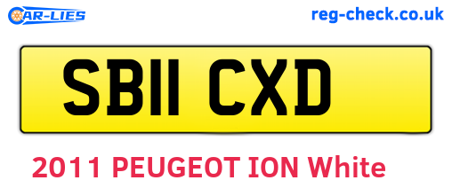 SB11CXD are the vehicle registration plates.