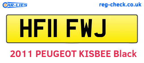 HF11FWJ are the vehicle registration plates.