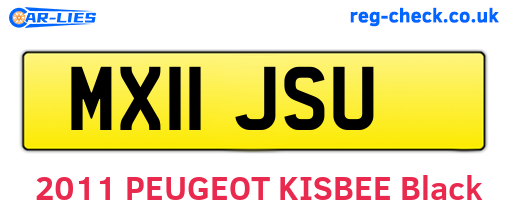 MX11JSU are the vehicle registration plates.
