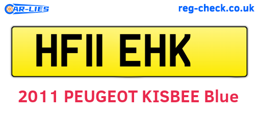 HF11EHK are the vehicle registration plates.