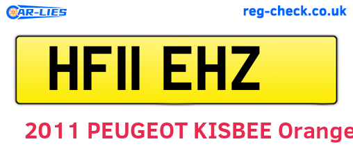 HF11EHZ are the vehicle registration plates.